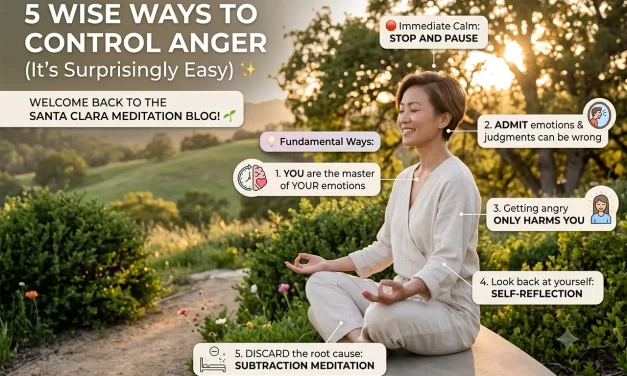 ☁️ 5 Wise Ways to Control Anger (It’s Surprisingly Easy) | Santa Clara Meditation
