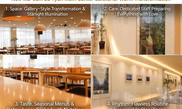 🌅 A Great Place for Meditation! The Ma-eum Su-ryun Main Center Cafeteria Has Transformed | Santa Clara Meditation