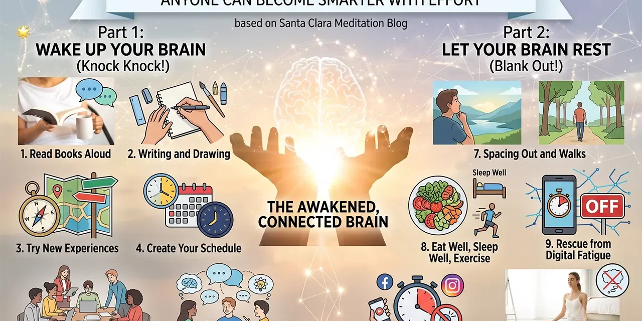 🍀 How to Get Smarter! Anyone Can Become Smarter with Effort | Santa Clara Meditation
