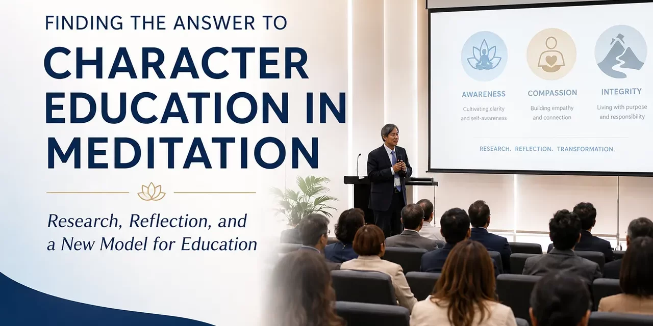 📚 FINDING THE ANSWER TO CHARACTER EDUCATION IN MEDITATION | SANTA CLARA MEDITATION