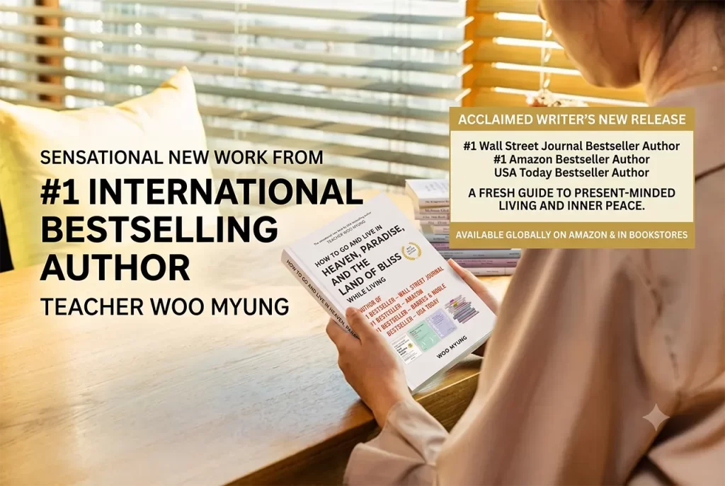The cover of the 12th book by Ma-eum Su-ryun founder Woo Myung, representing a peaceful mind free of burdens.