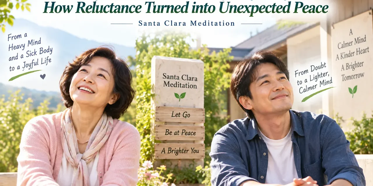 🌿 “I Only Went Because of My Wife…” — How Reluctance Turned into Unexpected Peace | Santa Clara Meditation